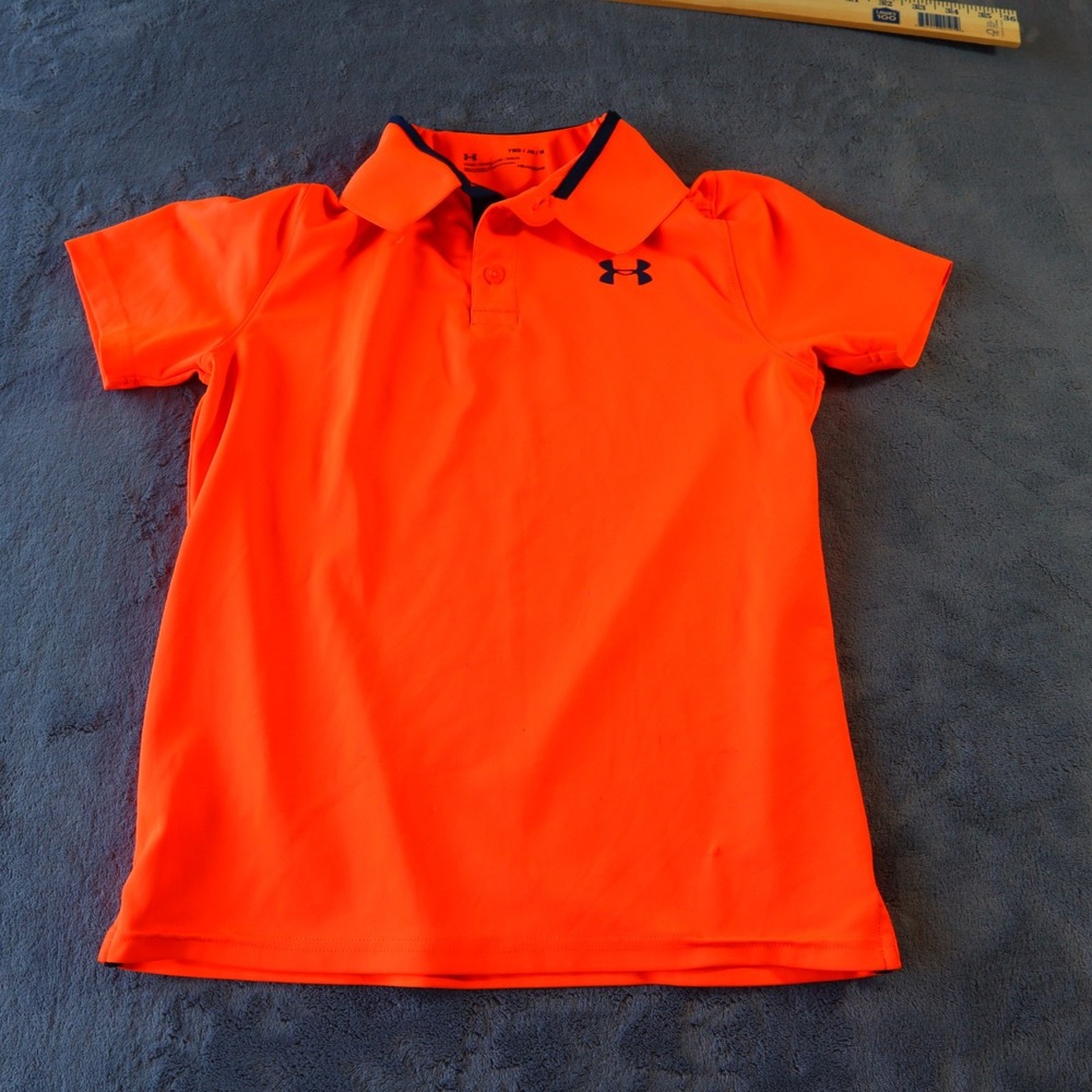 Under Armour HeatGear Golf Polo Women's Medium Orange Cooling Shirt #412 DelmarP